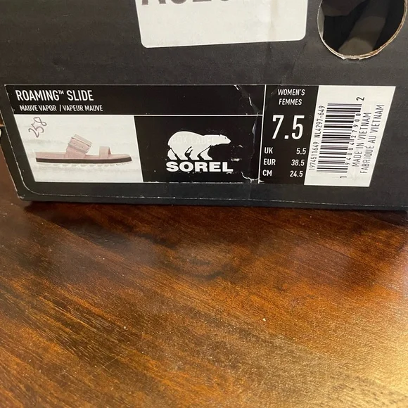 NIB, SOREL MAUVE ROAMING SLIDES, 7.5 - Picture 5 of 5